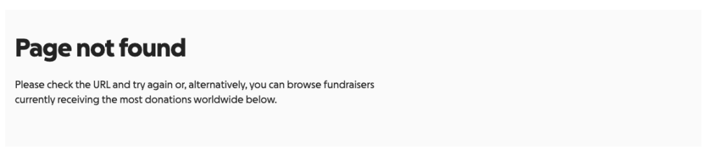 Image showing "Page Not Found"
