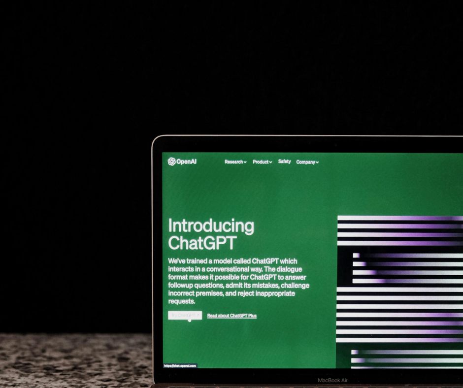 Laptop screen with ChatGPT on the browser