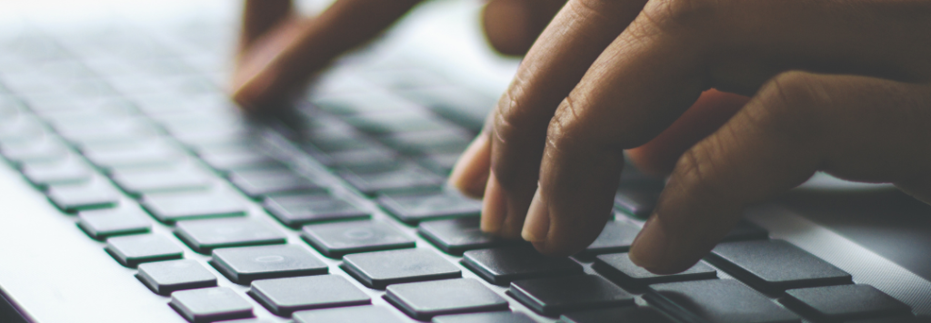 Typing on keyboard